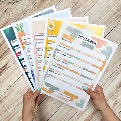 Lot de 5 pochettes à patrons